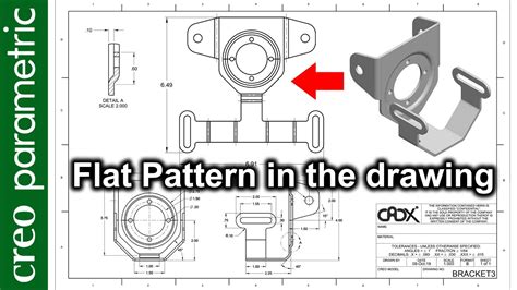 creo sheet metal drawing|flat pattern sheet metal drawing.